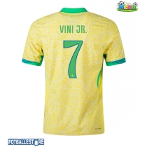 Brasil Vinicius Junior #7 Hjemmedrakt Copa America 2024 Kortermet
